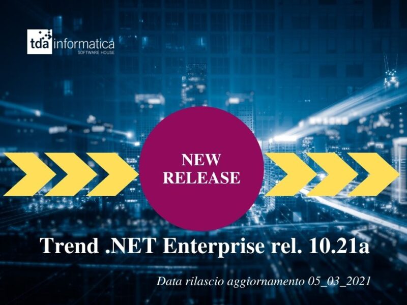 Nuova Release Trend .NET Enterprise 10.21a